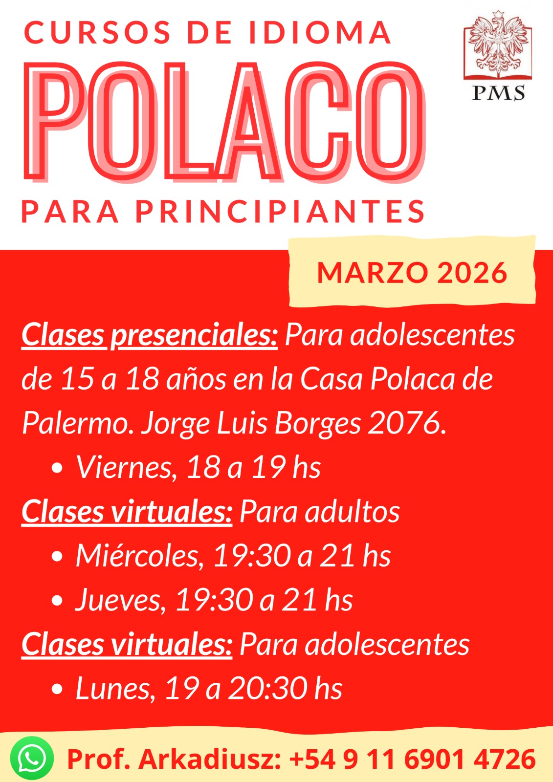 Cursos de idioma polaco 2026